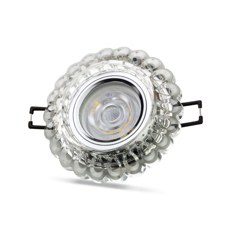 NOAS YL65-1667 Geras 3w 4000k Natural Beyazled Çerçeveli Dekoratif Kristal Cam Boş Kasa