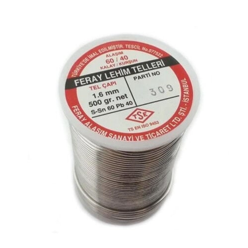 Feray Lehim Teli 1.6 mm 500 gr Sn60/Pb40 Makaralı Lehim Teli