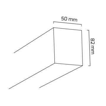 GOYA GY 8032-180-62-C 75 Watt 180 cm Ahşap (Ceviz) Desenli Sıva Üstü DİMLİ Lineer Armatür