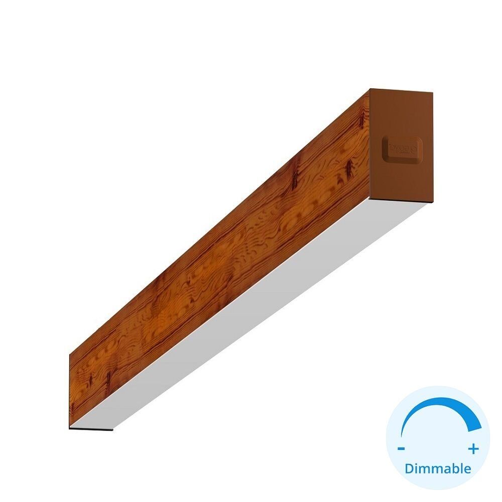 180-65-C 75 Watt 150 cm Ahşap (Koyu Ceviz) Desenli Sıva Üstü DİMLİ Lineer Armatür