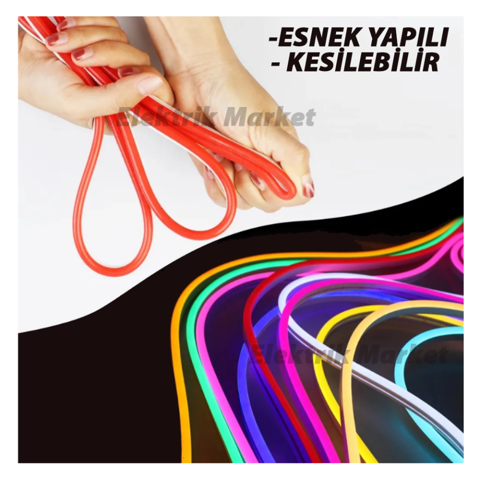 NOAS YL42-0124 12v Kırmızı Işık Neon LED 5 metre