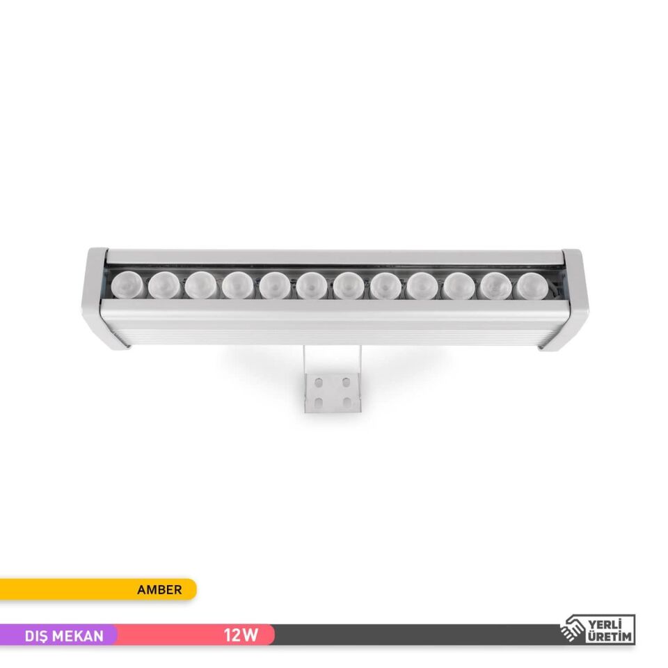 ACK AT20-01283 12W Led WallWasher Amber Işık