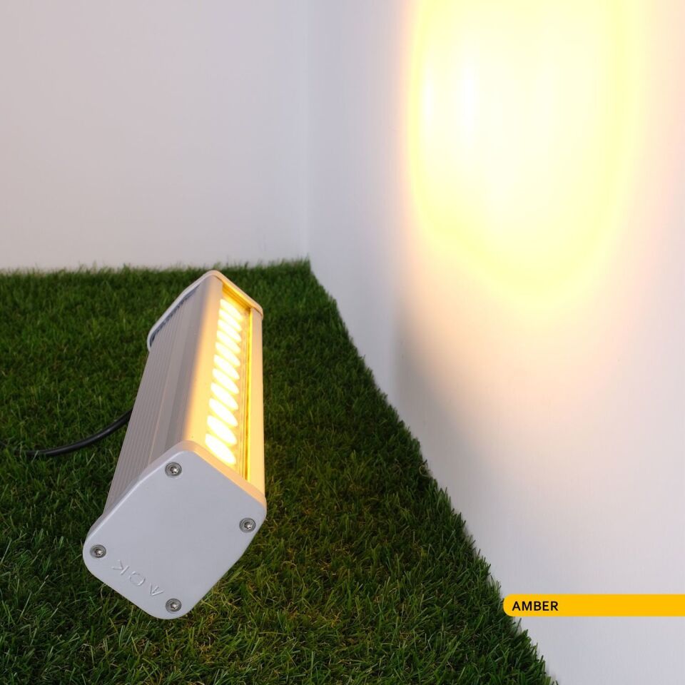 ACK AT20-01283 12W Led WallWasher Amber Işık