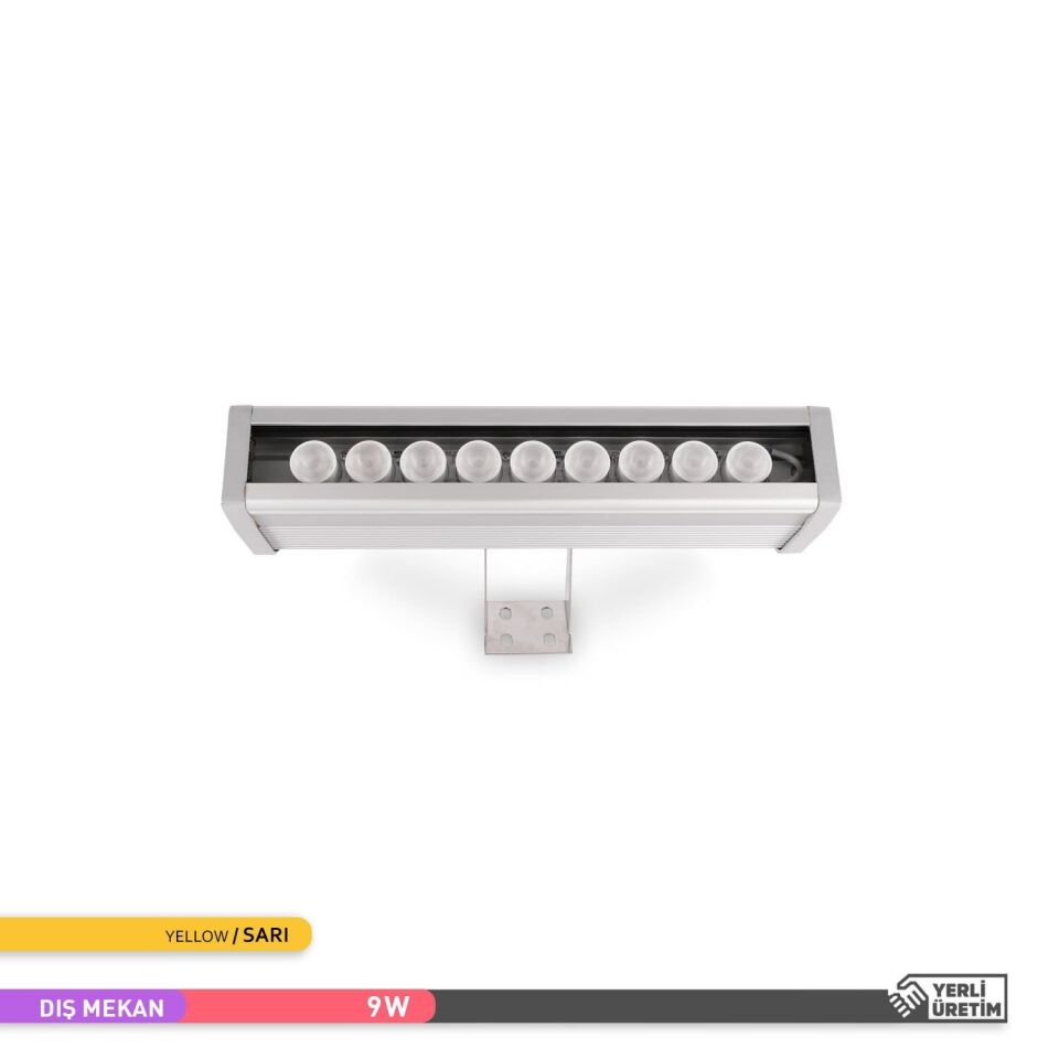 ACK AT20-00973 9W Led WallWasher Sarı Işık