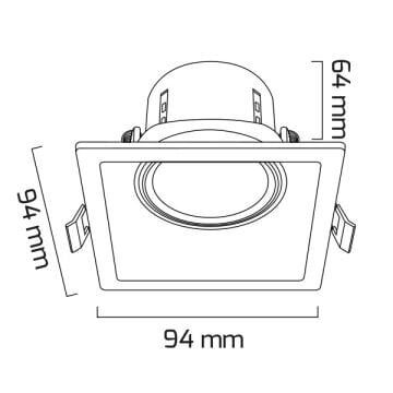 GOYA GY 1736-8 8 Watt Beyaz Sıva Altı Yuvarlak Dimli LED Spot