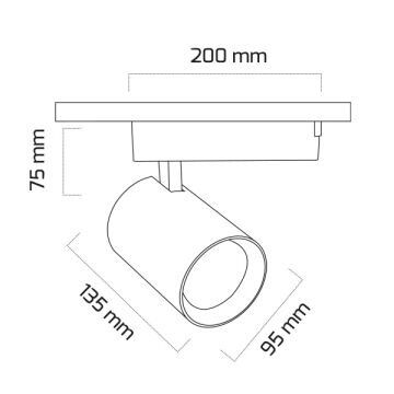 GOYA GY 3615-T Siyah/Beyaz Kasa 36 Watt Trifaze Ray Spot