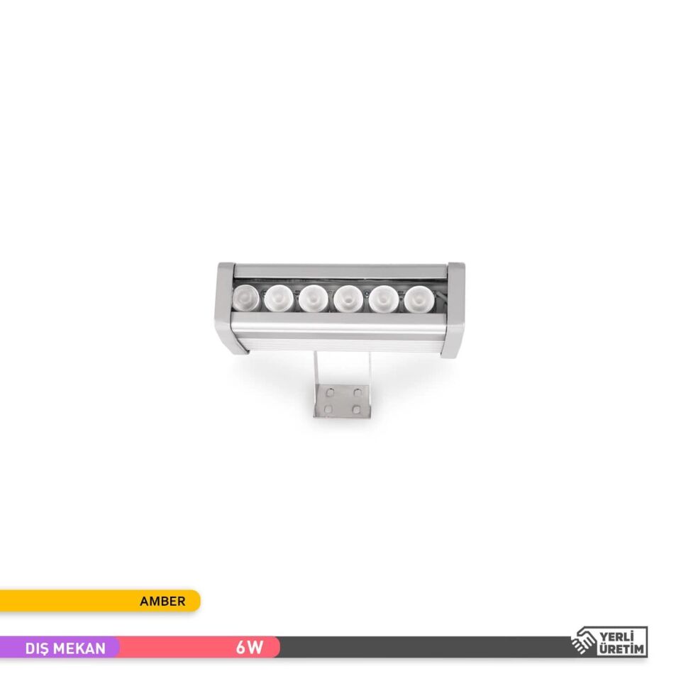 ACK AT20-00683 6W Led WallWasher Amber Işık