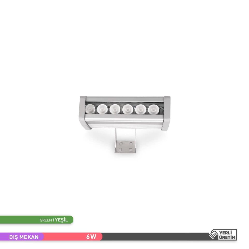 ACK AT20-00653 6W Led WallWasher Yeşil Işık