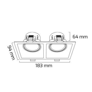GOYA GY 1737-8 2x8 Watt Beyaz Sıva Altı DİMLİ LED Spot