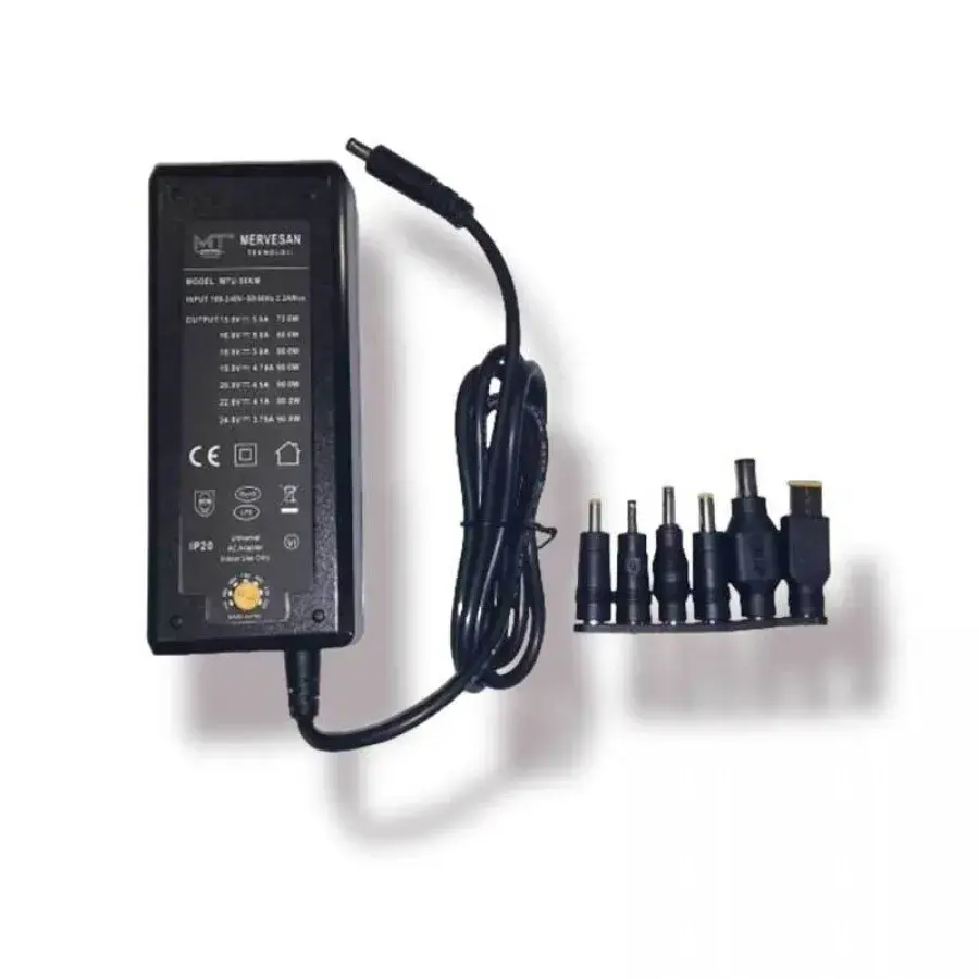 Mervesan MTU-90KM 5 A MAX 15-16-18-19-20-22-24 V ÜNİVERSAL TİP KADEMELİ AC/DC (SMPS) Adaptör