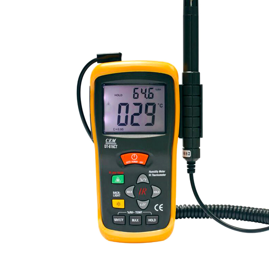 CEM DT-616CT  Sıcaklık ve Nem Ölçer + Kızılötesi Termometre