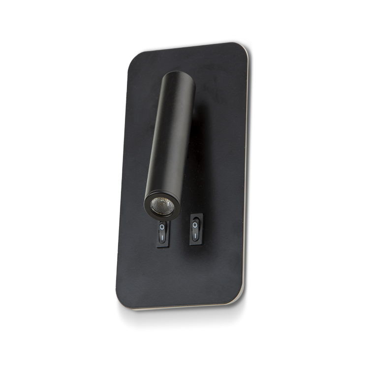 NOAS YL85-0732 3+7w 3200k Günışığı Siyah Ronda LED Dekoratif Aplik