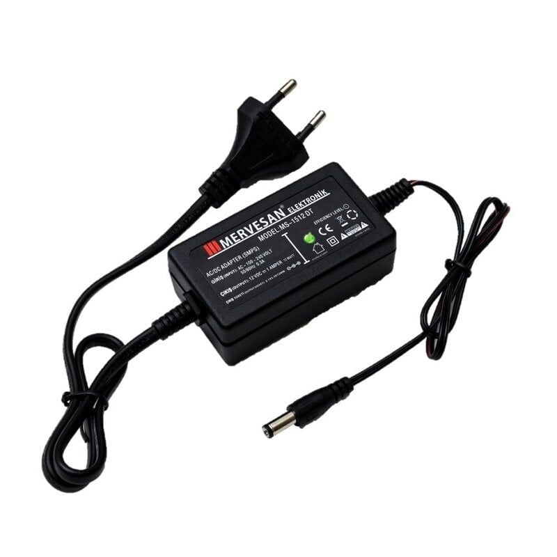 Mervesan 12V 1A 15W Masaüstü Modeli Ac/Dc Smps Adaptör MT-1512-DT