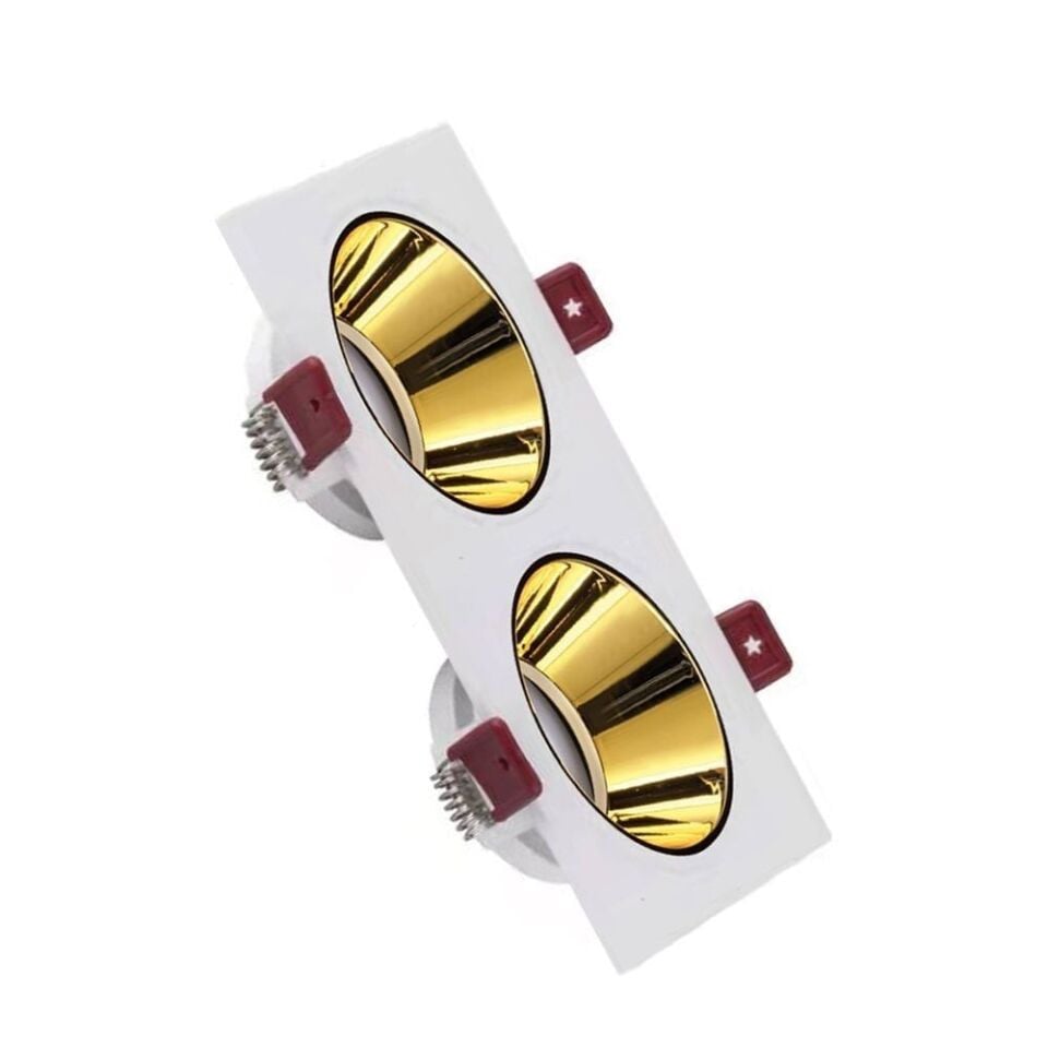 ACK AH03-07310 Beyaz Kasa - Gold (172x92) mm Aliminyum Pc Spot Armatür
