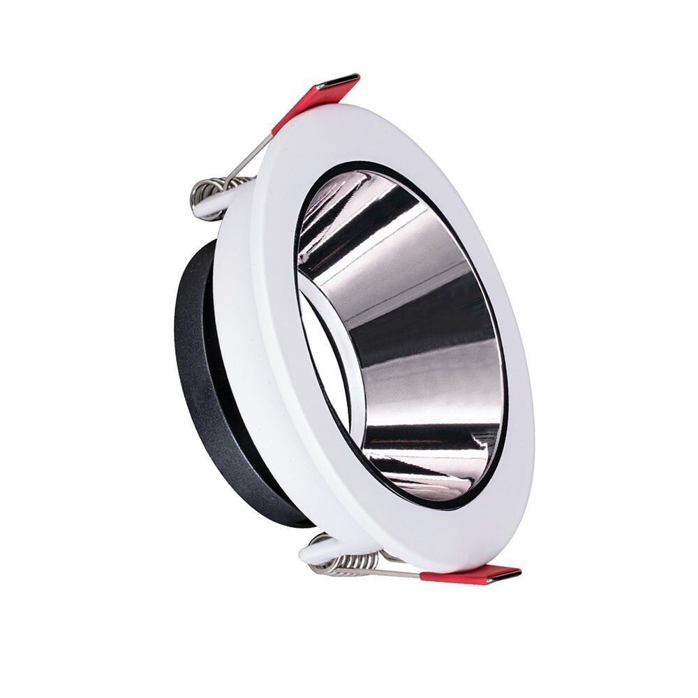 ACK AH03-07230 Beyaz Kasa - Aliminyum Silver (Ø85 mm ) Aliminyum Pc Spot Armatür