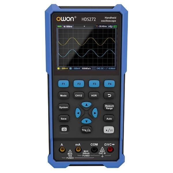 OWON HDS 272S Cep Tipi Osiloskop + Multimetre + Siyal Jenaratörü