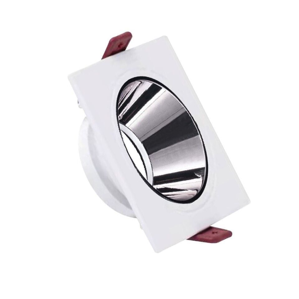 ACK AH03-07030 Beyaz Kasa - Platin Gümüş (92x92) mm Aliminyum Pc Spot Armatür