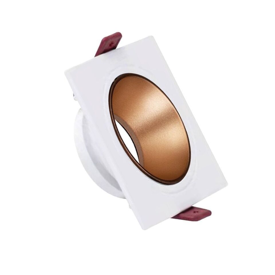 ACK AH03-07020 Beyaz Kasa - Rose Gold (92x92) mm Aliminyum Pc Spot Armatür