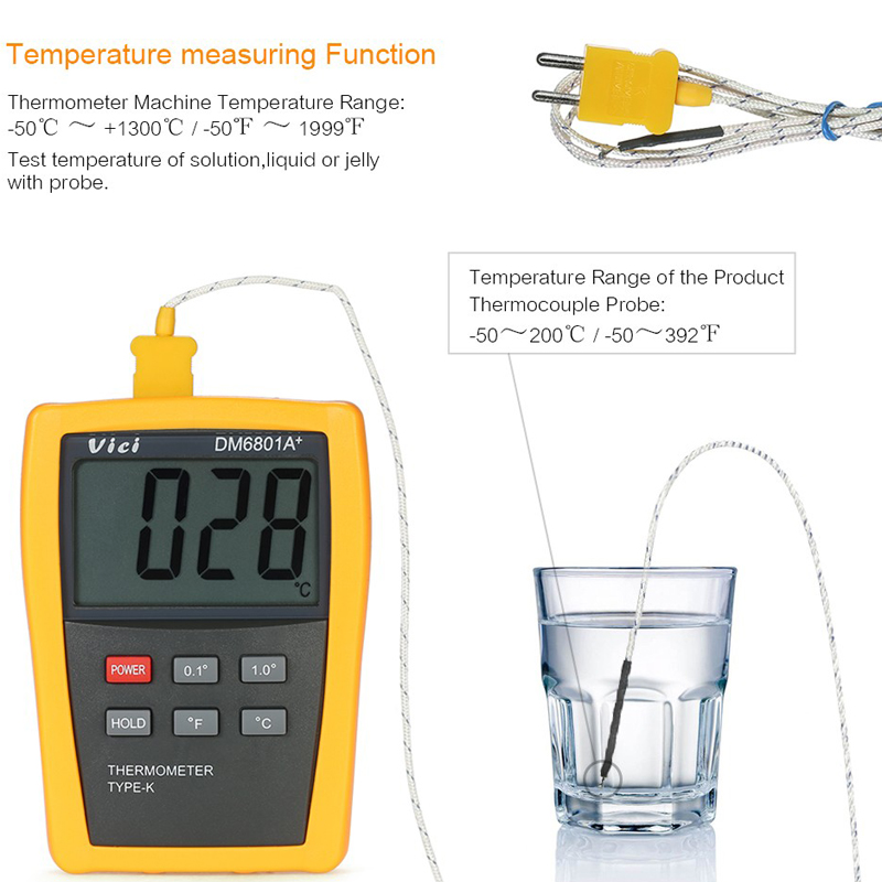 Vici DM-6801A+ Dijital Termometre
