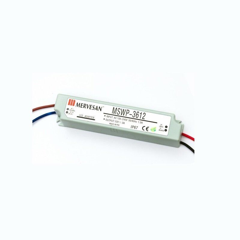 Mervesan Dış Mekan 24V 1.5A 36W Sabit Voltaj Ac/Dc Smps Adaptör MTWP-36-24