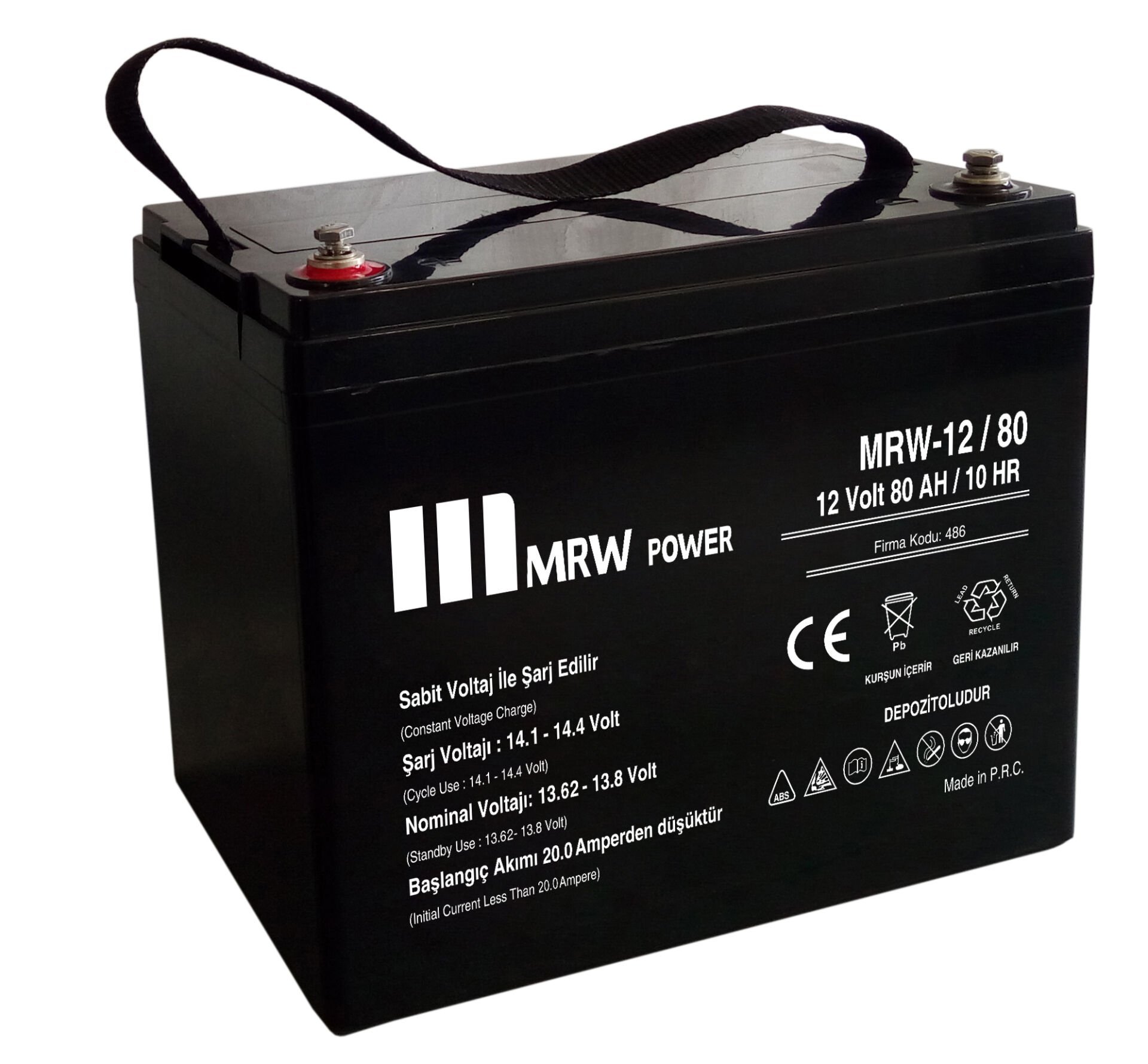 Mervesan MRW-12/100G  100 AH MRW Power Markalı JEL (GEL) Akü