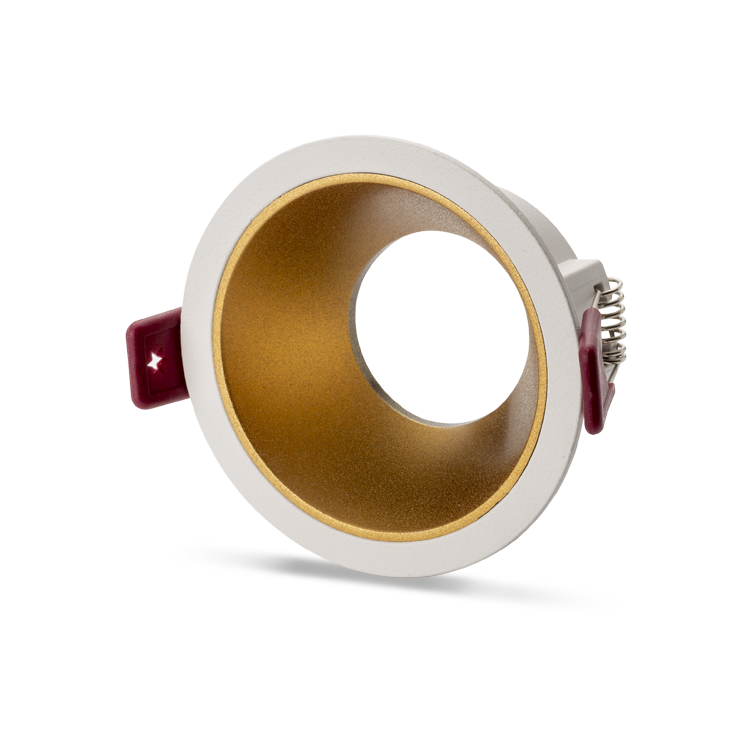 NOAS YL60-0414 Ganj Beyaz-gold Yuvarlak Dekoratif Boş Kasa