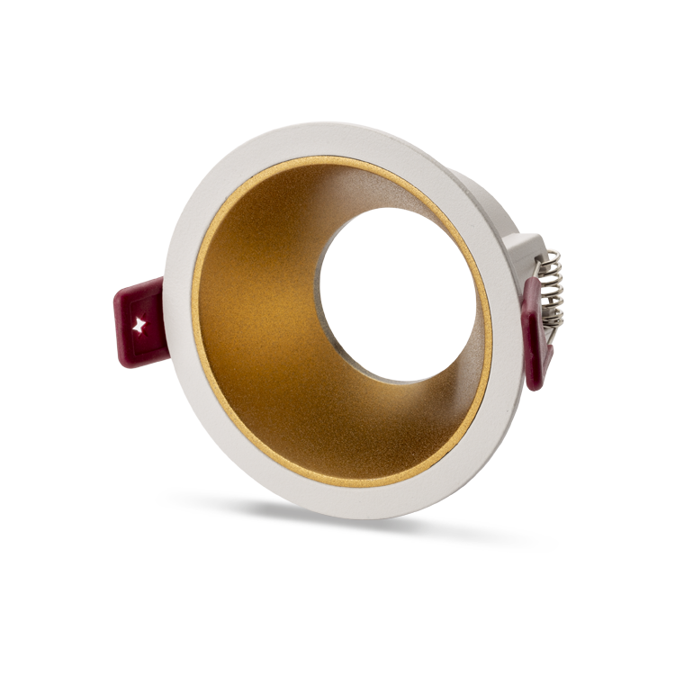 NOAS YL60-0414 Ganj Beyaz-gold Yuvarlak Dekoratif Boş Kasa