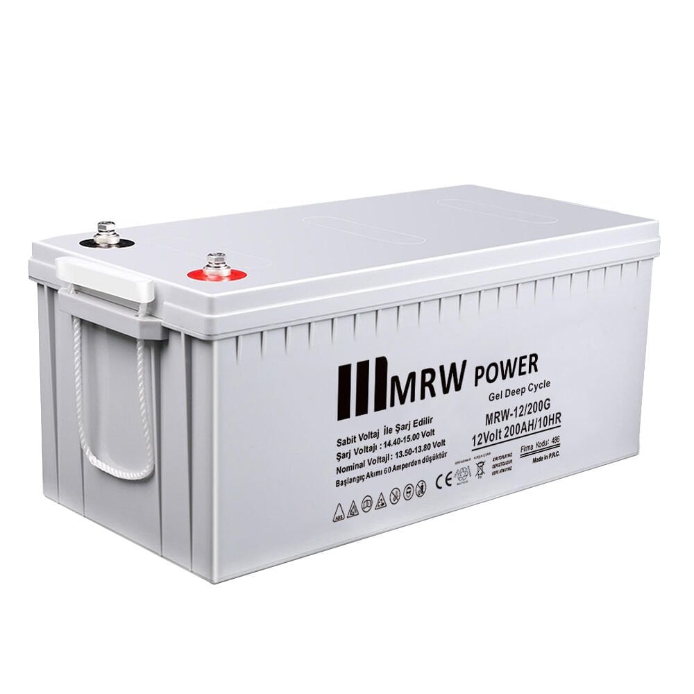 Mervesan MRW-12/200G  200 AH MRW Power Markalı JEL (GEL) Akü