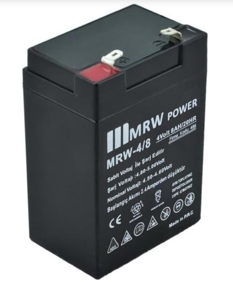 Mervesan MRW-4/8  8 AH MRW Power Markalı Kurşun Asit Kuru TİP Akü