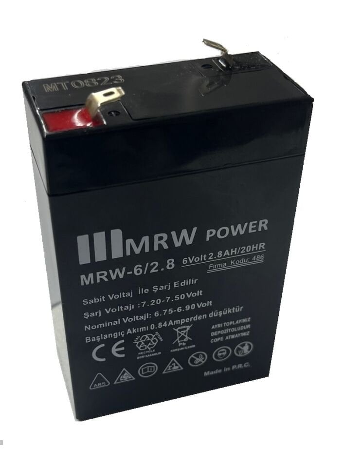 Mervesan MRW-6/2.8  2.8 AH MRW Power Markalı Kurşun Asit Kuru TİP Akü