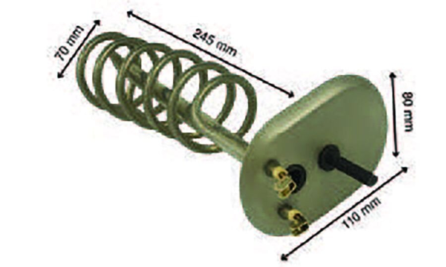 SRC Rezistans CR 110 222 G5 Demirdöküm Term. Rez. 220 V 2000 Watt (8.5 Ø-Cr-Ni)