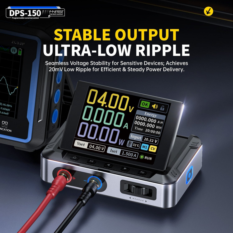 FNIRSI DPS-150 H Plus 0-30V 5A 150W Mini DC Programlanabilir Güç Kaynağı Full Set