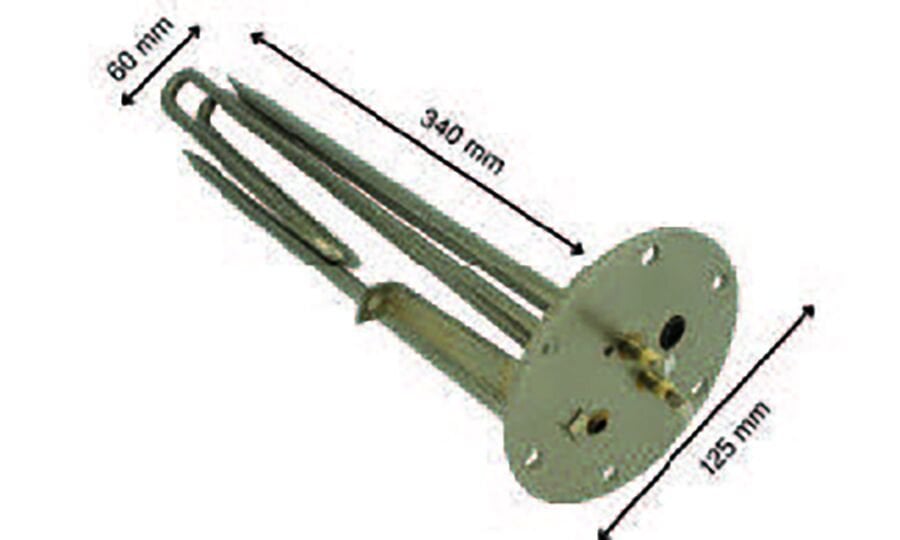 SRC Rezistans CR 110 226 Süsler Çift Termik Delikli Rez. 220 V 1950 Watt (8.5 Ø-Cr-Ni)