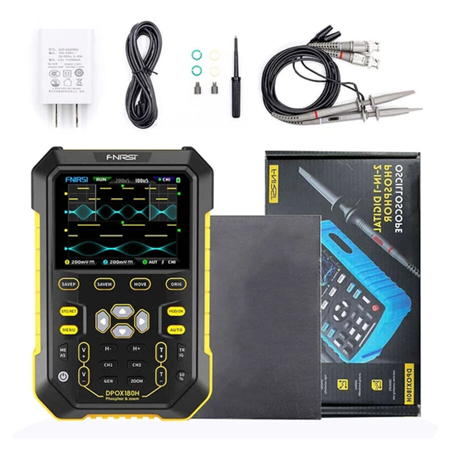 Fnirsi DPOX180H 2 Kanal 180MHz El Tipi Fosfor Dijital Osiloskop ve Sinyal Jeneratörü