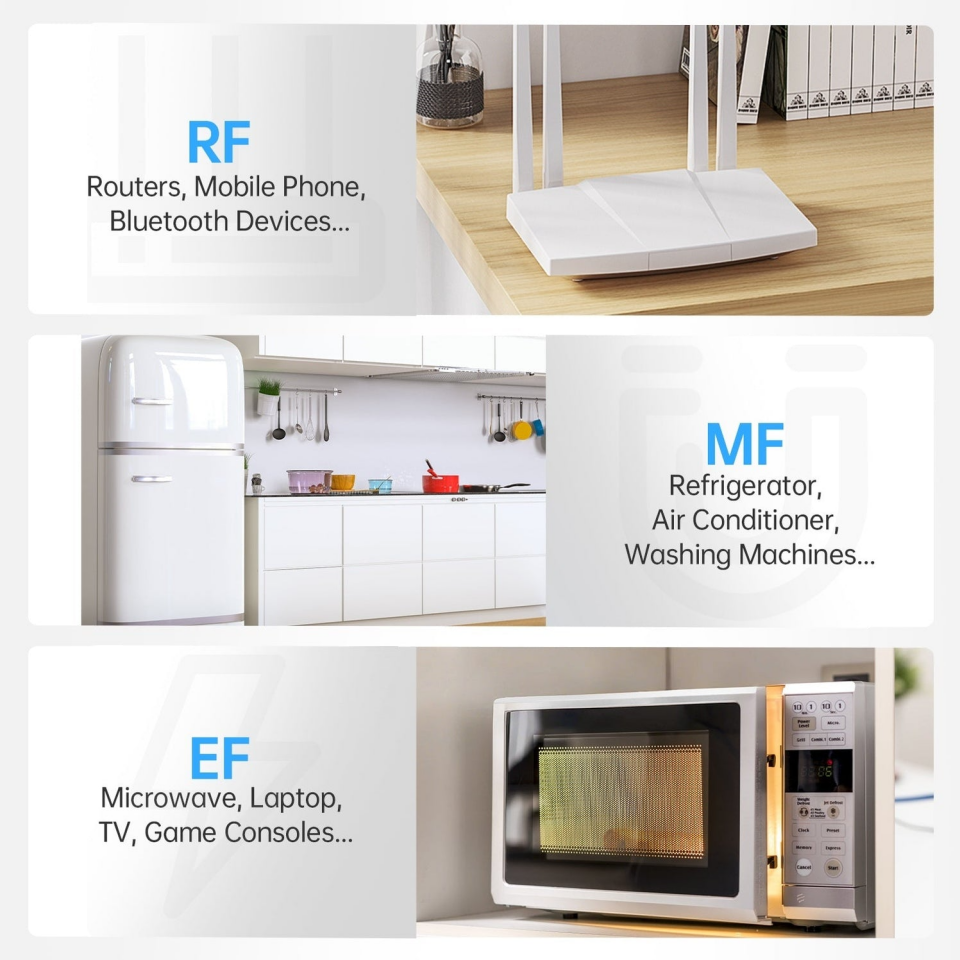 FNIRSI ERD-10 4'ü 1 Arada Elektromanyetik Radyasyon Detektörü