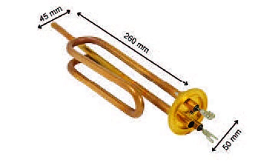 SRC Rezistans CR 110 234 Çıkıntılı Ariston Bakır Rezistansı 220 V 2000 Watt (8.5 Ø-Cu)