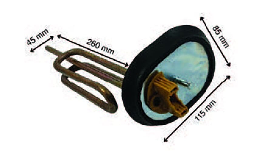 SRC Rezistans CR 110 237 Bakır G5 Flanşlı Ariston Termosifon 220 V 2000 Watt (8.5 Ø-Cu)