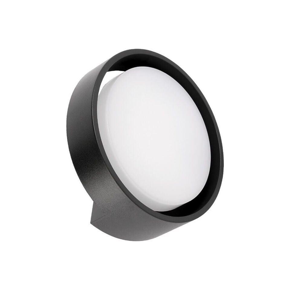 ACK AT10-61201 12W 3000K Gün Işığı Siyah LED Duvar Apliği