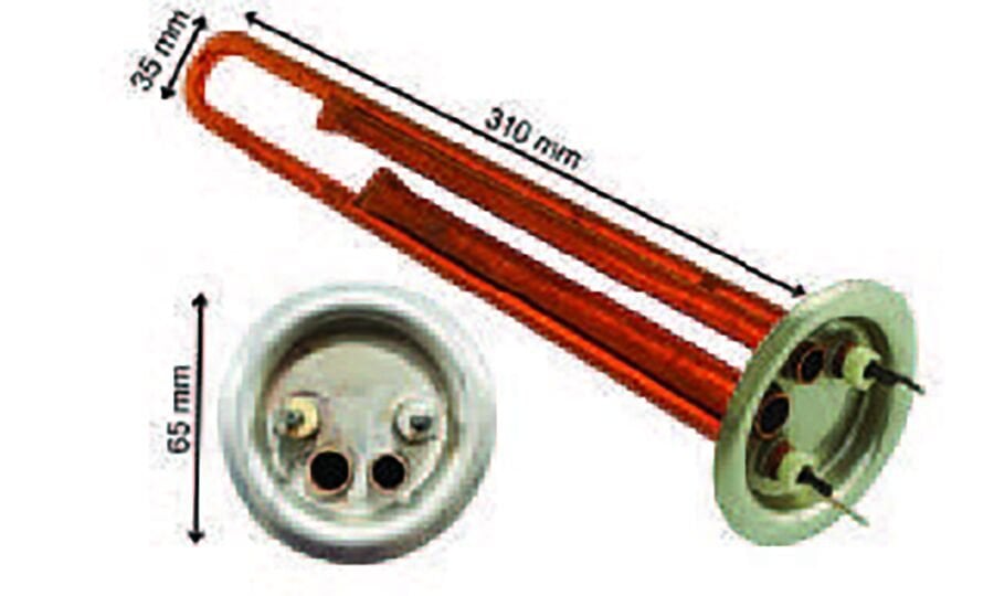 SRC Rezistans CR 110 281 Bakır Çift Termostat Borulu Rez. 220 V 1300 Watt (Cu)