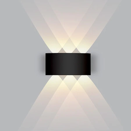 ACK AH07-07201 6W 3000K Gün Işığı Siyah Dekoratif Led Aplik