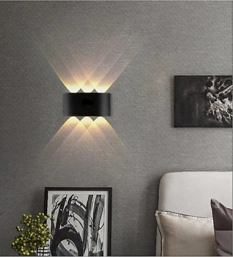 ACK AH07-07201 6W 3000K Gün Işığı Siyah Dekoratif Led Aplik