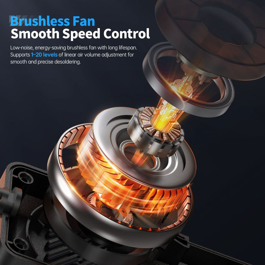 FNIRSI® SAG-55 Pro Akıllı 550W Sıcak Hava Tabancası – Profesyonel Set