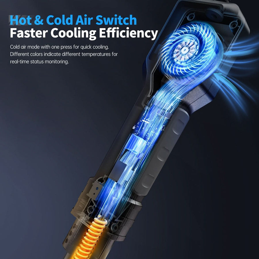 FNIRSI® SAG-55 Pro Akıllı 550W Sıcak Hava Tabancası – Profesyonel Set